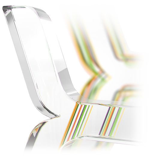 Digitale Transformation – abstrakte Glasgrafik